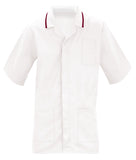 Tulip Men's Healthcare Tunic white & burgandi