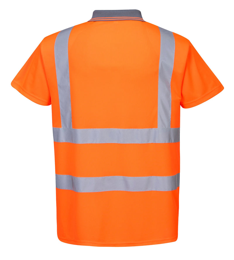 Orange Hi Vis Rail Polo