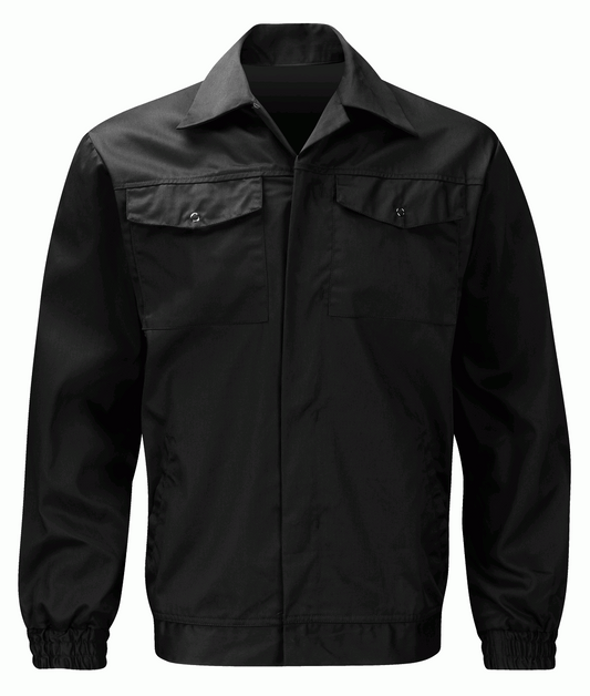 Black Knight Stud Front Work Jacket 205gsm