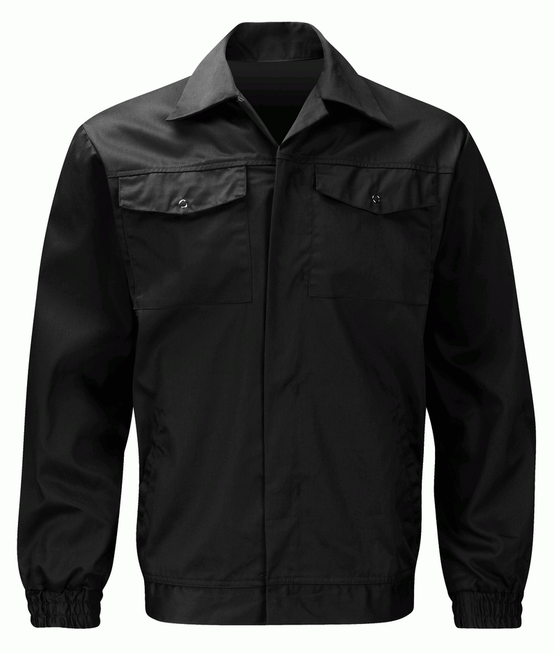 Black Knight Stud Front Work Jacket 205gsm
