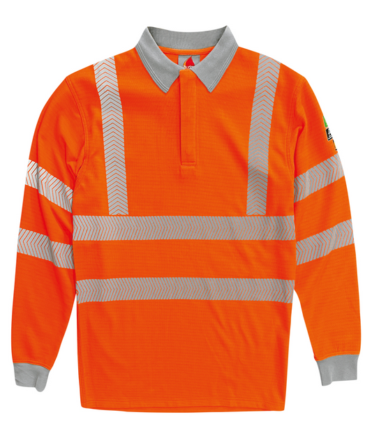 Hydra Flame Plus Quantum 2 Inherent FR Arc Hi-Vis Long Sleeve Polo Shirt