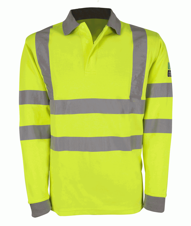 Hydra Flame Plus Hertz Inherent FR Arc Hi-Vis Long Sleeve Polo Shirt