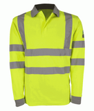 Hydra Flame Plus Hertz Inherent FR Arc Hi-Vis Long Sleeve Polo Shirt
