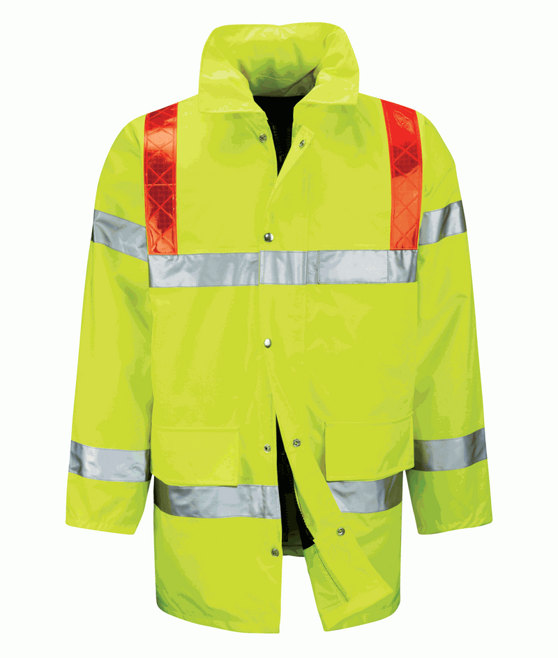 Black Knight Tor Hi-Vis 3/4 Jacket with Red Braces