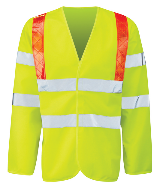 Black Knight Epee Hi-Vis Jerkin with Red Braces