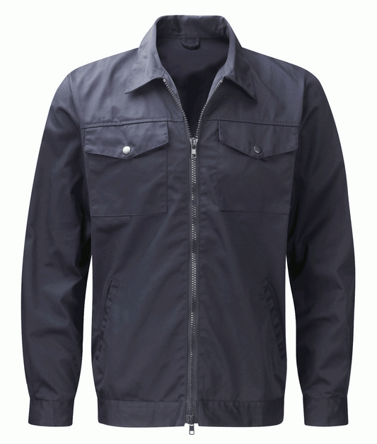 Black Knight Zip and Stud Front Work Jacket 245gsm