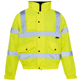 Supertouch Hi-Vis Standard Storm Bomber Jacket in yellow, front