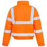 Supertouch Hi-Vis Standard Storm Bomber Jacket in orange, back