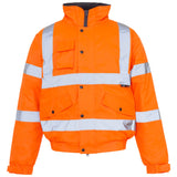 Supertouch Hi-Vis Standard Storm Bomber Jacket in orange, front