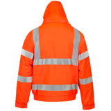 Supertouch Hi-Vis Storm-Flex PU Bomber Jacket in orange, back