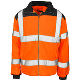 Supertouch Hi-Vis Fleece Jacket with Rain Patch in orange, front