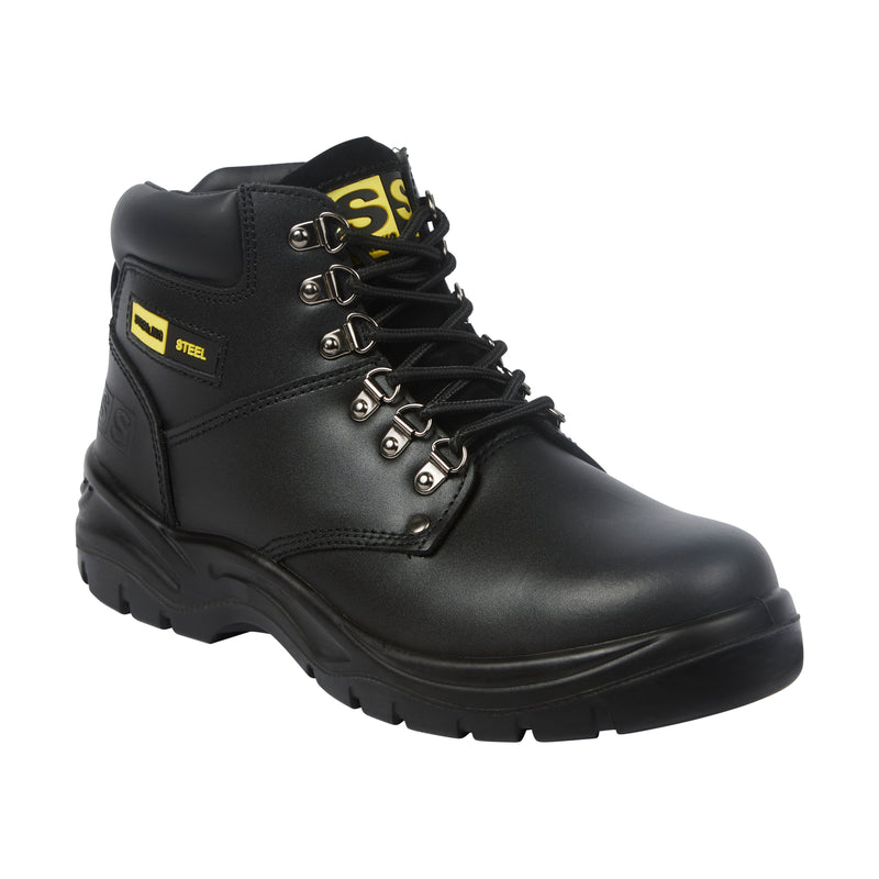 SS806SM Sterling Black Leather Safety Boot