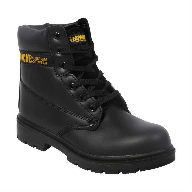 AP300 Water Resistant Black Leather Safety Boot