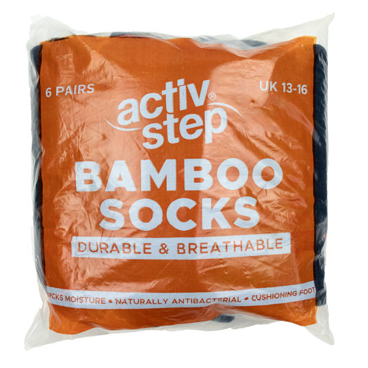 Rock Fall Activ-Step Bamboo Work Socks - 6 Pack