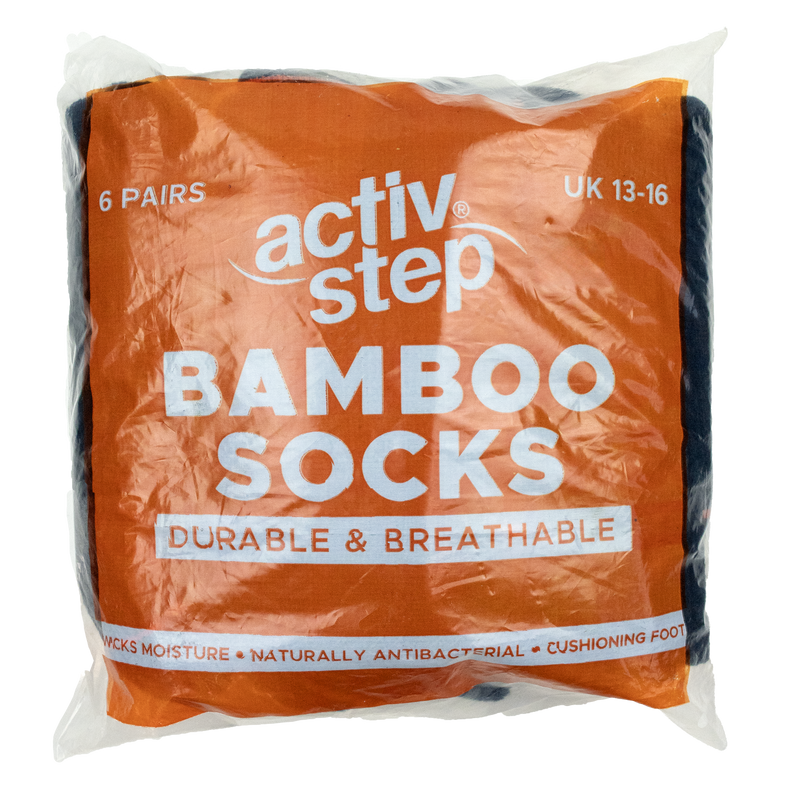 Rock Fall Activ-Step Bamboo Work Socks - 6 Pack
