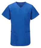 Tulip unisex scrub top in royal blue