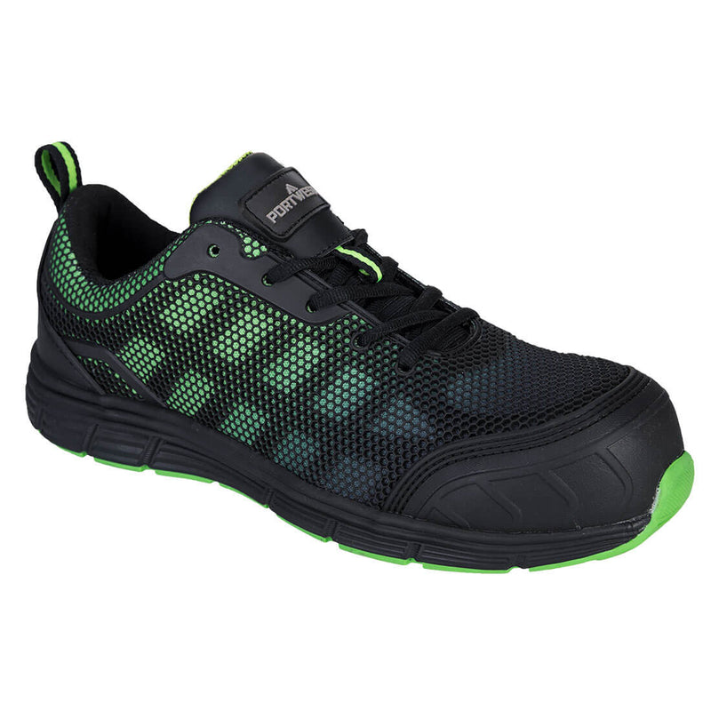 FT35 - Composite Textile Trainer Black/Green