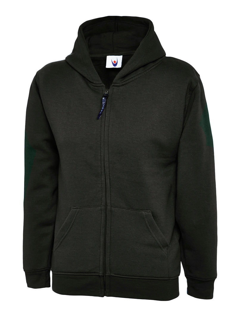 Uneek UC506 Kids Classic Full Zip Hooded Sweatshirt