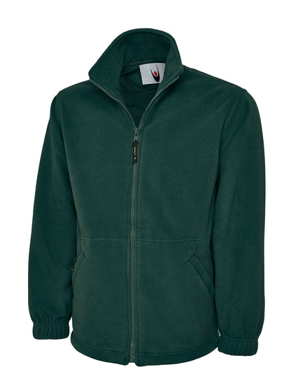 Uneek UC604 full-zip fleece in bottle green