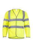 Uneek UC802 Long Sleeve Hi-Vis Safety Waistcoat