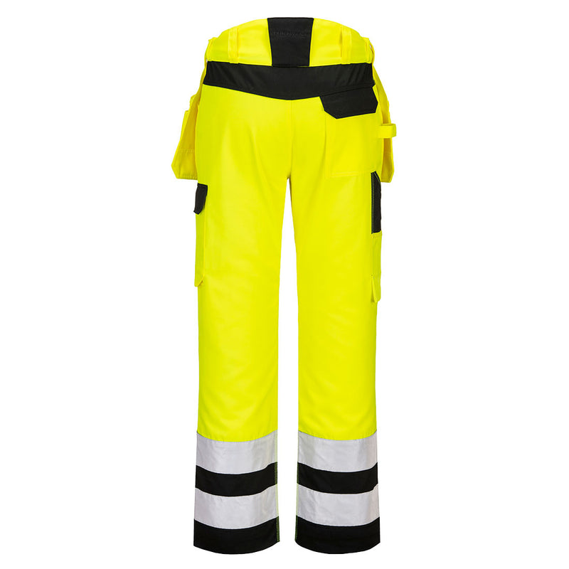 PW242 - PW2 Hi-Vis Holster Pocket Trousers Yellow/Black