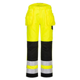 PW242 - PW2 Hi-Vis Holster Pocket Trousers Yellow/Black