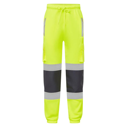 Supertouch Hi-Vis 2 Tone Jogging Bottoms - Yellow/Navy