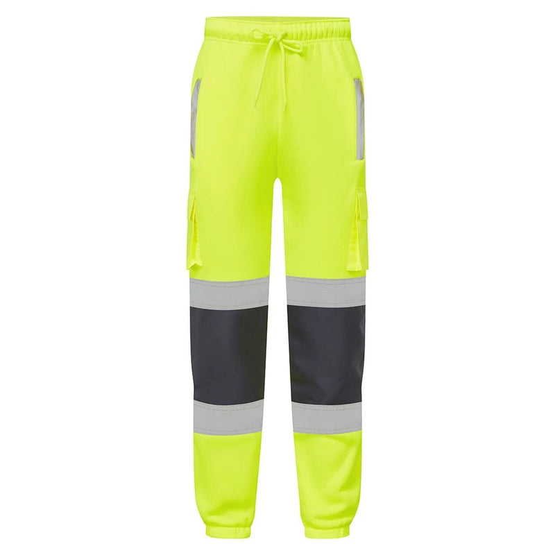 Supertouch Hi-Vis 2 Tone Jogging Bottoms - Yellow/Navy