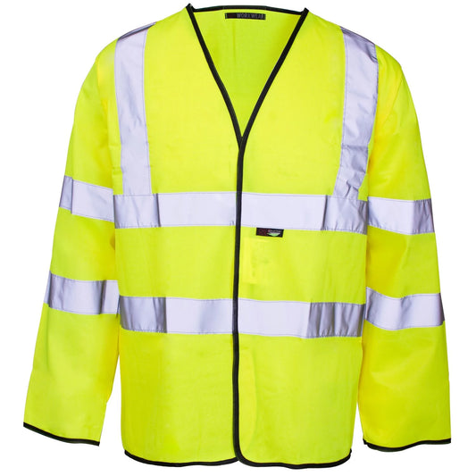 Supertouch Hi-Vis Long Sleeved Vest - Velcro - Yellow