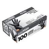 Pawa PG901 Diamond Grip Disposable Nitrile Gloves - Black