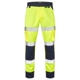 Supertouch Hi-Vis 2 Tone Combat Trousers - Yellow/Navy