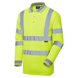 Supertouch Hi-Vis Long Sleeve Bird Eye Polo Shirt - Yellow