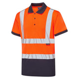Supertouch Hi-Vis 2 Tone Polo Shirt - Orange/Navy
