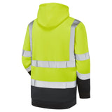 Supertouch Hi-Vis 2 Tone Hooded Sweatshirt - Yellow/Navy