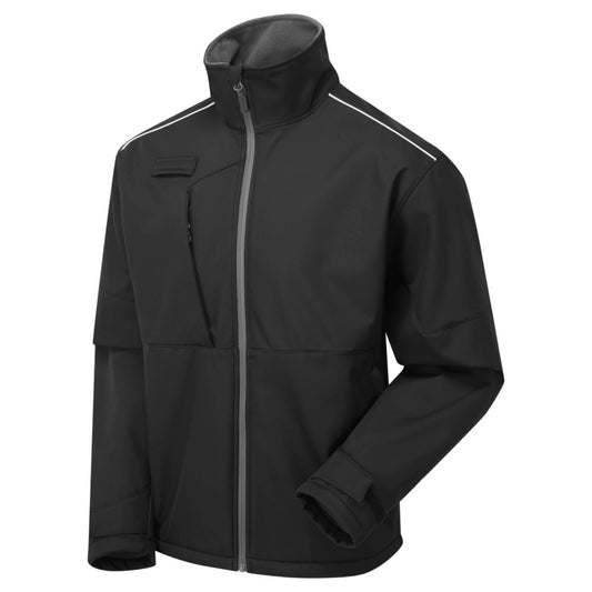 Supertouch System Eco 3 Layer Softshell Jacket - Black/Grey