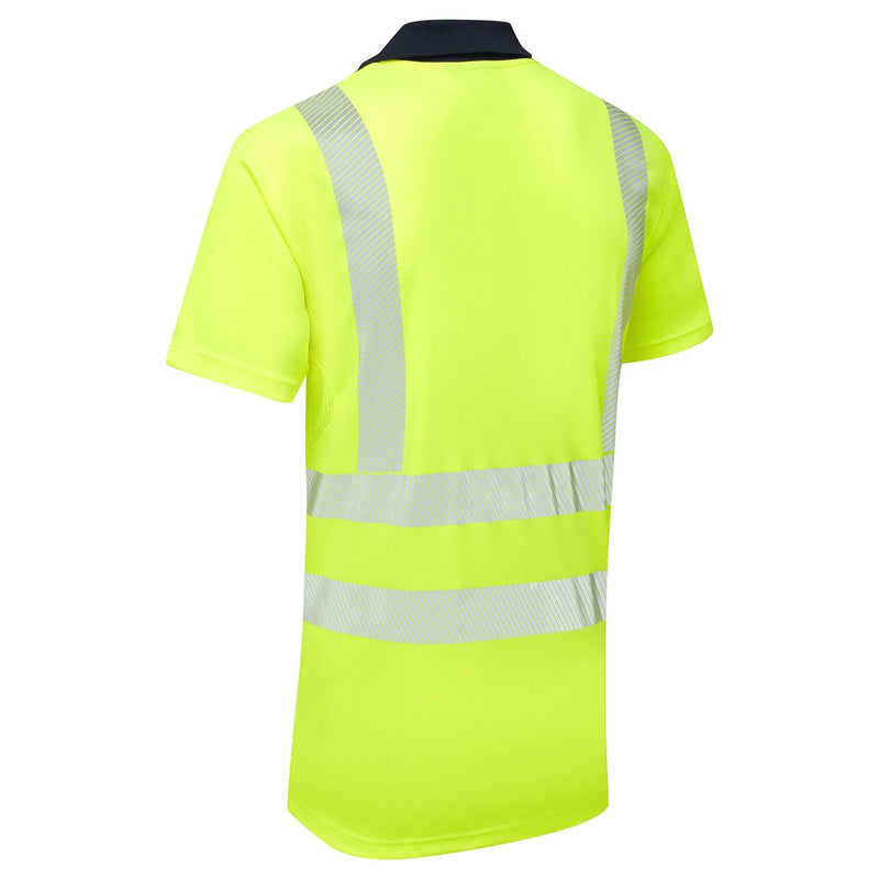 Supertouch Essentials Hi-Vis Eco CoolMax Polo - Yellow/Navy