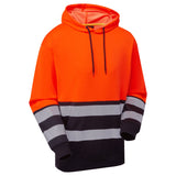 Supertouch Essentials Hi-Vis Eco CottonCool Hoodie - Orange/Navy