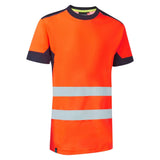 Supertouch System Hi-Vis Eco CottonCool T-Shirt - Orange/Navy
