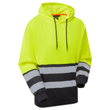 Supertouch Essentials Hi-Vis Eco CottonCool Hoodie - Yellow/Navy