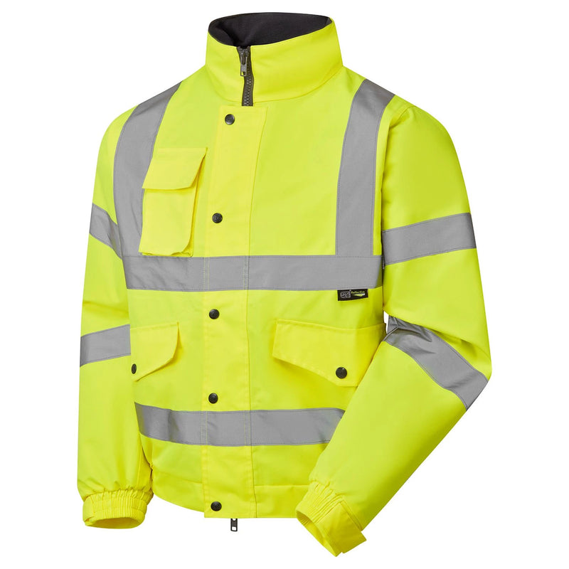 Supertouch Hi-Vis Fleece Lined Bomber Jacket - Yellow