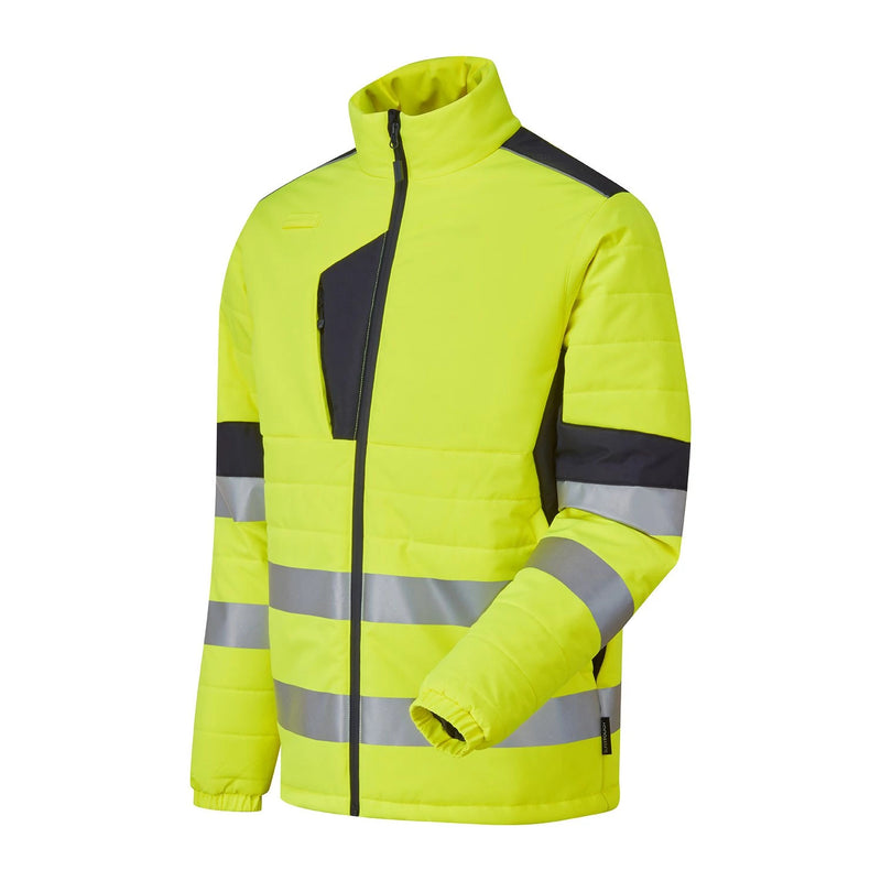 Supertouch System Hi-Vis Eco 2 Tone Thermal Baffle Jacket - Yellow/Navy