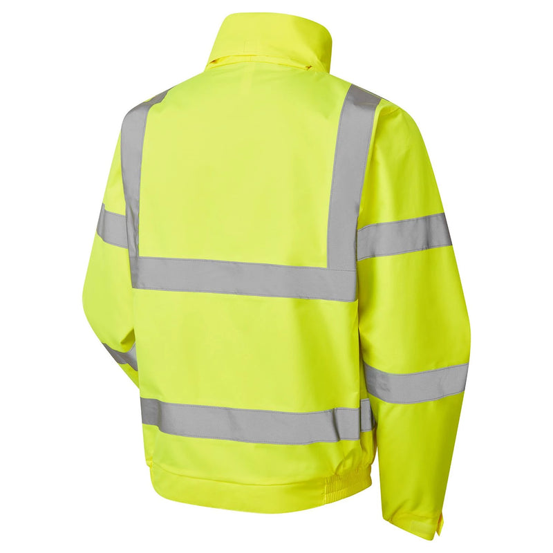 Supertouch Hi-Vis Fleece Lined Bomber Jacket - Yellow