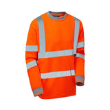 Supertouch Hi-Vis Long Sleeve Bird Eye T-Shirt - Orange