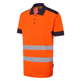 Supertouch System Hi-Vis Eco CottonCool Polo Shirt - Orange/Navy