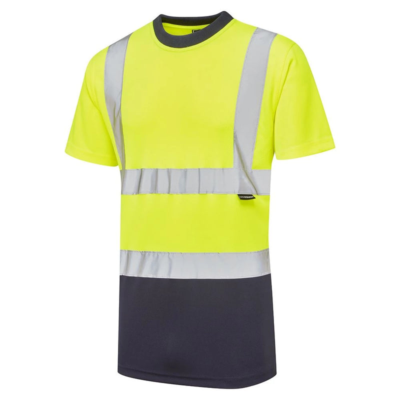 Supertouch Hi-Vis 2 Tone T-Shirt - Yellow/Navy