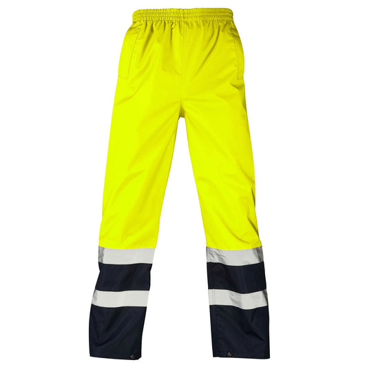 Supertouch Hi-Vis 2 Tone Overtrousers - Yellow/Navy