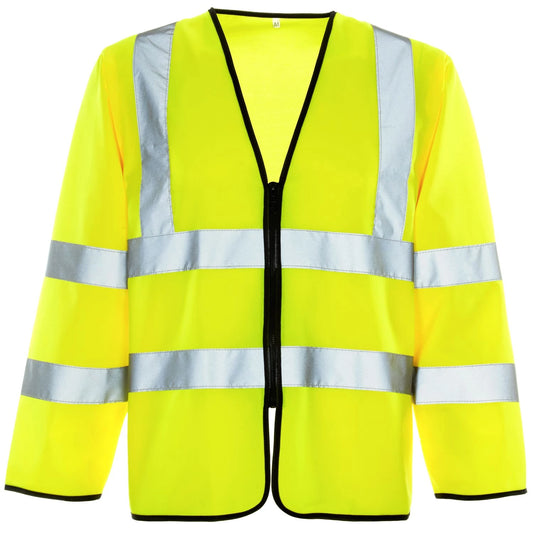 Supertouch Hi-Vis Long Sleeved Vest - Zip - Yellow