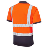 Supertouch Hi-Vis 2 Tone Polo Shirt - Orange/Navy