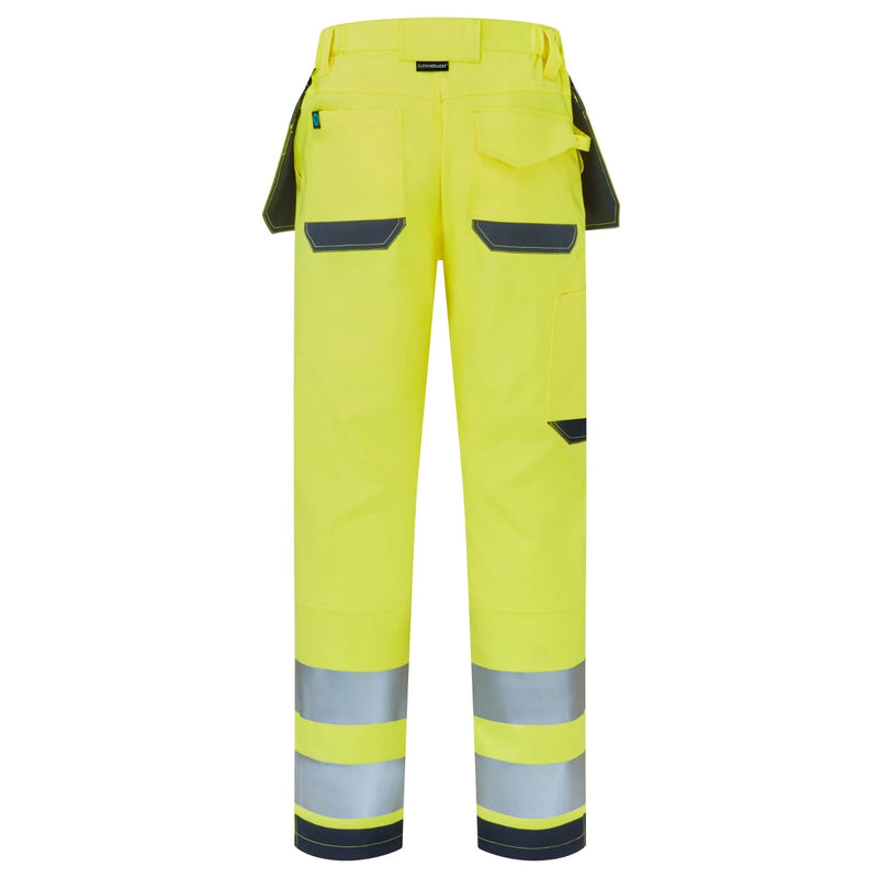 Supertouch System Hi-Vis Eco Stretch Holster Trousers - Yellow/Navy