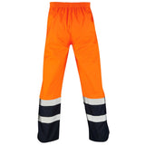Supertouch Hi-Vis 2 Tone Overtrousers - Orange/Navy